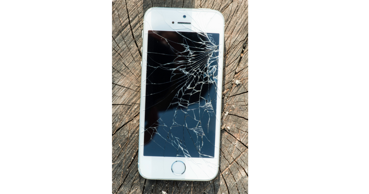 Cracked iPhone screen